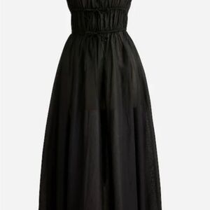 J Crew Tie Front Voile Cover Up Midi Dress